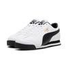 Sneaker PUMA "ROMA 24 STANDARD", Gr. 42,5, puma weiß, puma schwarz, puma team gold, Leder, unifarben, sportlich, Schuhe