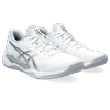 Indoorschuh ASICS "GEL-TACTIC 12", Gr. 41,5, weiß (weiß, pure silber), Textil, Synthetik, sportlich, Schuhe