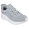 Slip-On Sneaker SKECHERS "BOBS SQUAD CHAOS-CURRENT MUSE", Damen, Gr. 36, mintgrün, sage, Textil, casual, Schuhe, Slipper, Freizeitschuh in veganer Verarbeitung