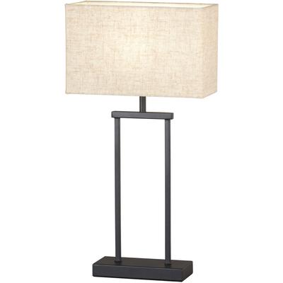 Tischleuchte FISCHER & HONSEL "Ann", beige (sandschwarz), Lampen, H: 52,00cm, hochwertige Verarbeitung, B:12cm H:52,00cm