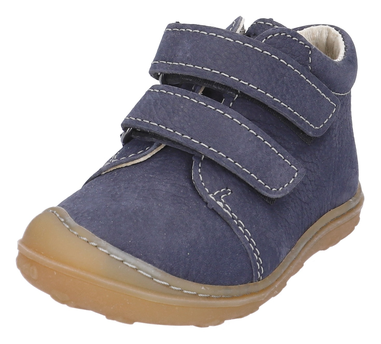 Lauflernschuh PEPINO BY RICOSTA "CHRISY WMS Mittel", Kinder, Gr. 21, blau (navy), Leder, Schuhe, Klettschuh, herausnehmb. Innensohle, Größenschablone zum Download Image