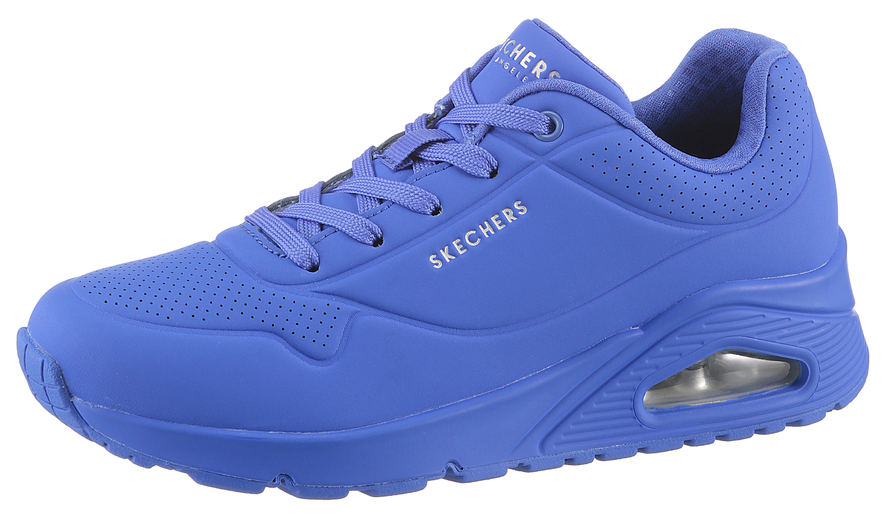 Sneaker SKECHERS "Street Uno - Stand on Air", Damen, Gr. 40, blau (royalblau), Lederimitat, Schuhe Sneaker, Freizeitschuh, Halbschuh, Schnürschuh mit Memory Foam, Topseller Image
