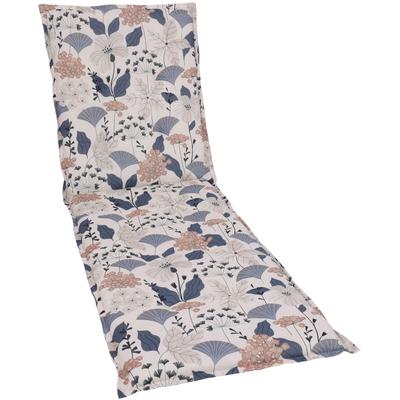 Liegenauflage GO-DE, blau, B:60cm H:6cm T:190cm, Polyester, Baumwolle, Polyurethan, Polsterauflagen, Maße ca.: 60 cm x 190 cm x 6 cm Image