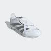 Fußballschuh ADIDAS PERFORMANCE "PREDATOR LEAGUE FOLD-OVER TONGUE FG/MG", Gr. 47, cloud weiß, silber metallic, bright royal, Synthetik, sportlich, Schuhe
