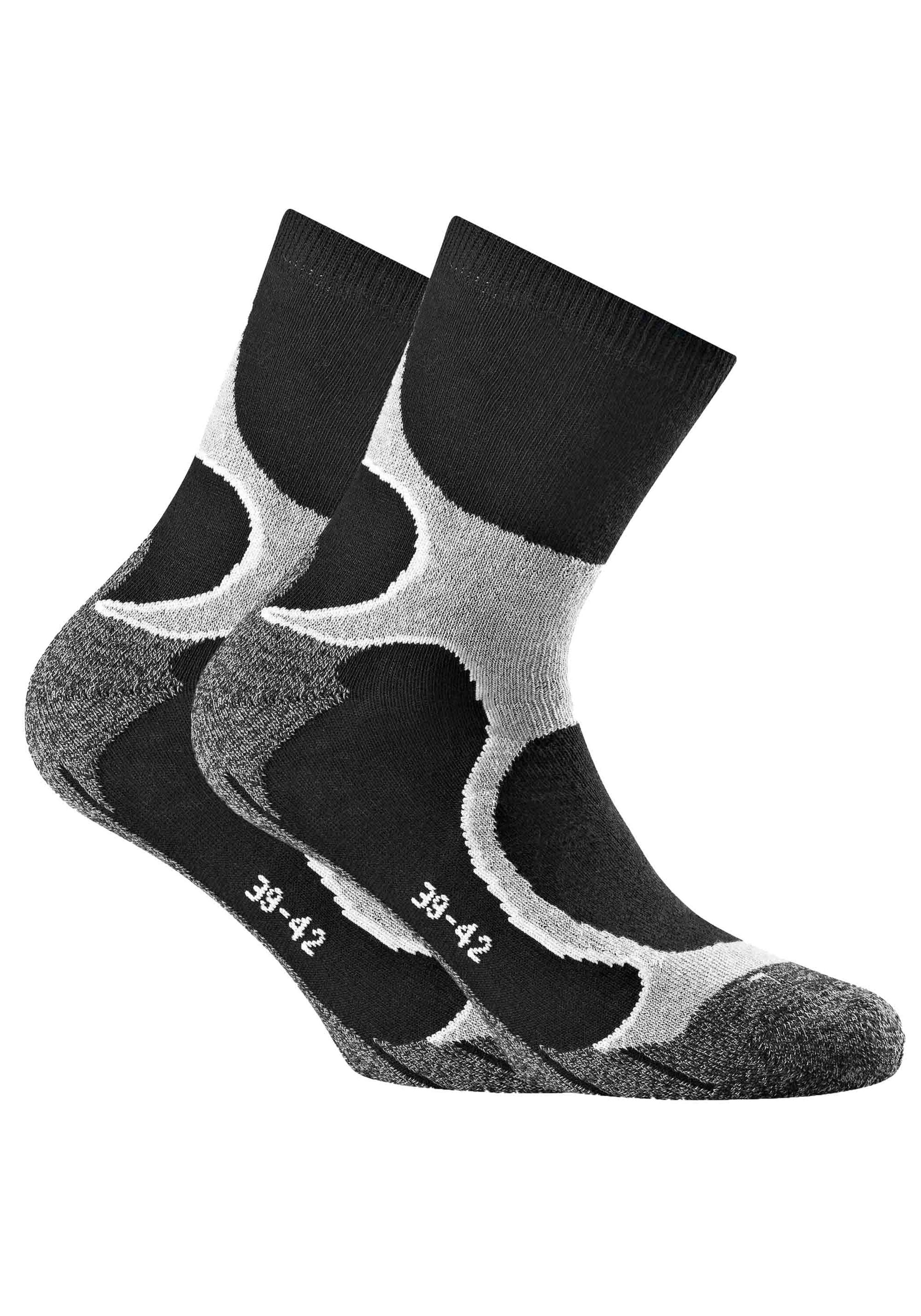 Kurzsocken ROHNER SOCKS "Socken Running Quarter 2-er pack 2er Pack", Herren, Gr. 35-38, grau, Obermaterial: 40% Baumwolle CO. 38% Polyester PES. 20% Polyamid PA. 2% Elasthan EL., Socken
