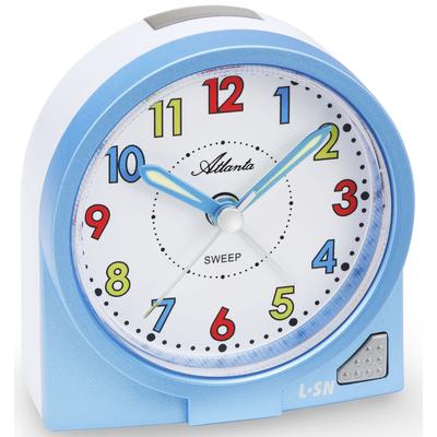 Kinderwecker ATLANTA "2127/5", weiß (hellblau, weiß), Wecker, Kinder, ideal auch als Geschenk