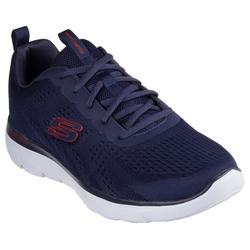 Sneaker SKECHERS "SUMMITS-TORRE", Herren, Gr. 41, blau (navy, rot), Textil, sportlich, Schuhe, Freizeitschuh, Schnürschuh mit S-Logo