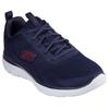 Sneaker SKECHERS "SUMMITS-TORRE", Herren, Gr. 47,5, blau (navy, rot), Textil, sportlich, Schuhe, Freizeitschuh, Schnürschuh mit S-Logo