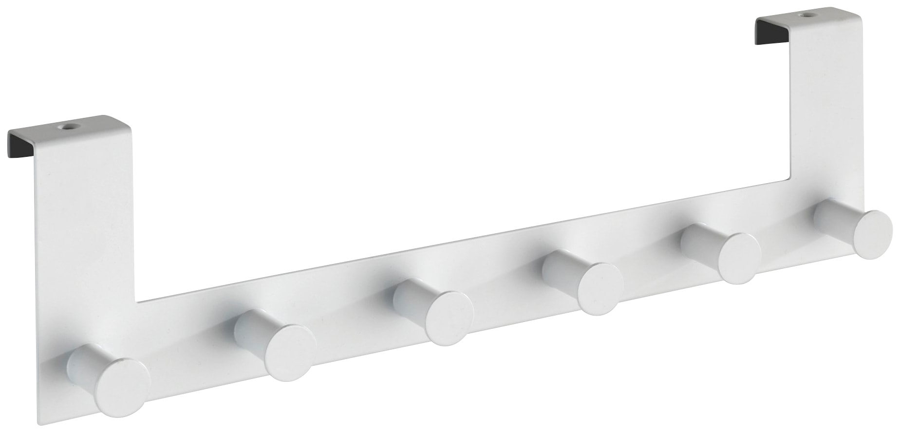 Hakenleiste WENKO "Celano", weiß, B:39cm H:11cm T:5,5cm, Stahl, Hakenleisten, BxTxH: 39x7,5x11 cm