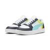 Sneaker PUMA "CAVEN 2.0 BLOCK JR", Kinder, Gr. 37, puma weiß, safe lake, new navy, Synthetik, mehrfarbig, sportlich, Schuhe