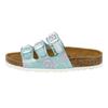 Pantolette LICO "Pantolette Bioline Flower Kids", Gr. 34, grün, Synthetik, Schuhe