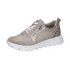 Plateausneaker WALDLÄUFER "H-AJALA", Damen, Gr. 6,5, gold (beige, goldfarben), Veloursleder, Nappaleder, Nubukleder, Textil, kontrastfarbene Details, sportlich, Schuhe, Halbschuh, Schnürschuh, Freizeitschuh mit Kontrastbesätzen, Weite H