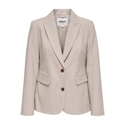 Longblazer ONLY "ONLRAVEN LIFE L/S FIT BLAZER CC TLR", Damen, Gr. 36, string detail:melange, Obermaterial: 74% Polyester, 20% Viskose, 6% Elasthan, meliert, modisch, slim fit normal, Langarm, Blazer Image