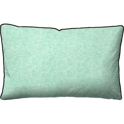 Kissenbezug BIBERNA "Hermal Flanell mit Reißverschluss, Melange-Optik, Wendekissenbezug", grün (mint), B:40cm L:80cm, Flanell, Obermaterial: 100% Baumwolle, Kissenbezüge, Feinflanell, Made in Germany zertifiziert, kuschelig weich, mit Paspel Image