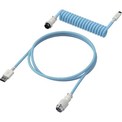 HYPERX Spiral-Verbindungskabel "USBC Coiled Cable", blau (hellblau, weiß), 120cm, Kabel Image