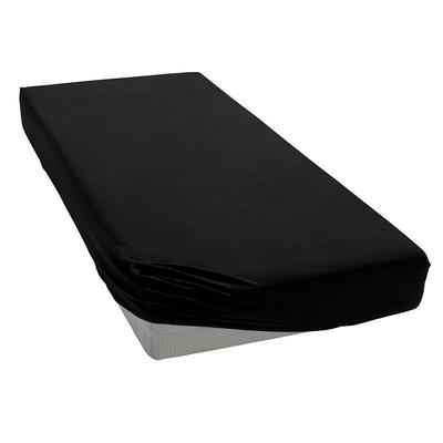 Spannbettlaken BELLANA "Melone in Gr. 70x140, 90x200, 140x200 oder 180x200 cm", schwarz, B:90-100cm L:200cm, Mako-Jersey, Obermaterial: 100% Baumwolle, Laken, Baumwolle, Matratzen bis 25cm Höhe, Spannbetttuch auch für Kinder Image