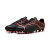 Fußballschuh PUMA "ATTACANTO FG/AG", Gr. 45, puma schwarz, glowing rot, Synthetik, sportlich, Schuhe