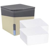 Luftentfeuchter WENKO Modell Cube, beige, B:13cm H:13cm T:13cm, Luftentfeuchter, mit 2 x 500 g Entfeuchter-Blöcken