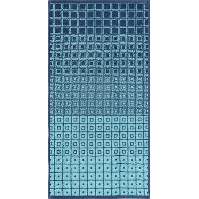 Duschtuch EGERIA "Kaya", blau (türkis), B:70cm L:140cm, Jacquard-Walkfrottier, Obermaterial: 100% Baumwolle, Handtücher (Packung), graphisches Dessin, 100% Baumwolle Image