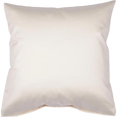 Kissenbezug JANINE "Colors Mako Satin", beige (creme), B:80cm L:80cm, Mako-Satin, Mako-Satin, Kissenbezüge, mit Reißverschluss, uni Kissenhülle, feinfädig, 100% Baumwolle Image