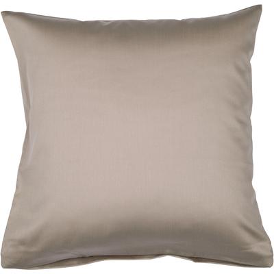 Kissenbezug JANINE "Colors Mako Satin", braun (cappuccino), B:80cm L:80cm, Mako-Satin, Mako-Satin, Kissenbezüge, mit Reißverschluss, uni Kissenhülle, feinfädig, 100% Baumwolle Image