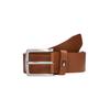 Ledergürtel TOMMY HILFIGER "DENTON 3.5 EXT", Damen, Gr. 80, braun (cognac), Rindsleder, unifarben, casual, Gürtel, Einfachdornschließe, Metalllogo