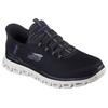 Slip-On Sneaker SKECHERS "GLIDE-STEP", Herren, Gr. 47,5, schwarz, Mesh, sportlich, Schuhe, Schlupfschuh, Freizeitschuh, Trainingsschuh mit praktischem Gummizug
