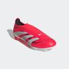 Fußballschuh ADIDAS PERFORMANCE "PREDATOR LEAGUE LACELESS FG/MG", Gr. 43, rot (lucid rot, cloud weiß, core schwarz), Synthetik, sportlich, Schuhe