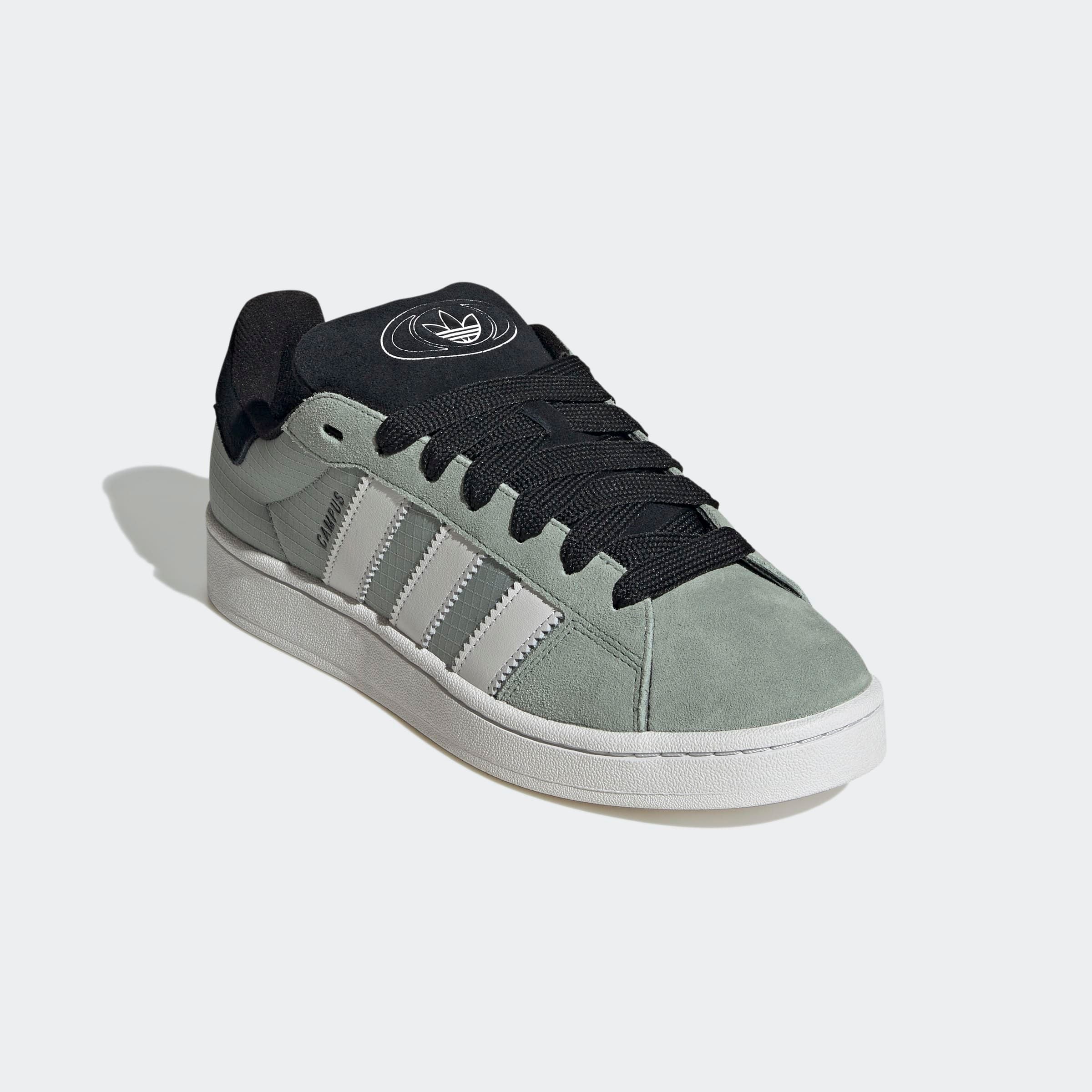 Sneaker ADIDAS ORIGINALS "CAMPUS 00S", Herren, Gr. 38, silber (silber grün, crystal weiß, core schwarz), Leder, Textil, Schuhe Sneaker