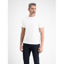 T-Shirt LERROS "LERROS Klassisches Rundhals T-Shirt", Herren, Gr. L, weiß, 100% Baumwolle, Kurzarm, Shirts