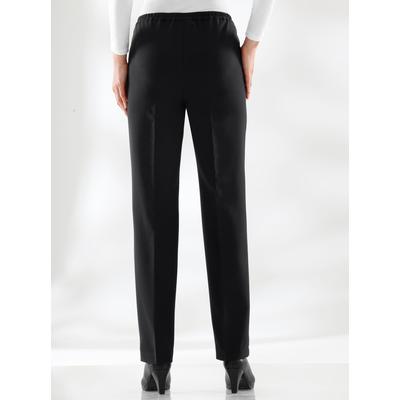 Bügelfaltenhose CLASSIC BASICS, Damen, Gr. 28, Kurzgrößen, schwarz, 100% Polyester, unifarben, lang, Hosen Image