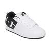 Sneaker DC SHOES "COURT GRAFFIK", Gr. 45, schwarz-weiß (weiß, schwarz, schwarz), Leder, sportlich, Schuhe