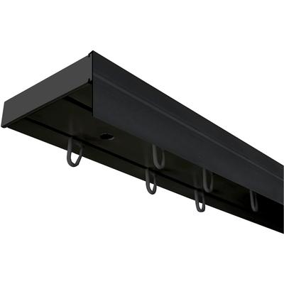 Gardinenschiene SN DECO GROUP "Vorhangschiene SH mit Blende" Gr. 2, schwarz, L:150cm T:7,7cm, Kunststoff, Gardinenstangen Image