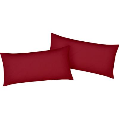 Kissenbezug BELLANA "Mako-Jersey-Exclusiv", rot (rubin), B:80cm L:40cm, Baumwolle, Obermaterial: 100% Baumwolle, Kissenbezüge, aus reiner Baumwolle Image