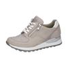 Keilsneaker WALDLÄUFER "HIROKO", Damen, Gr. 6,5, weiß (hellgrau, weiß), Nubukleder, Textil, Nappaleder, sportlich, Schuhe Sneaker, Schnürschuh, Freizeitschuh, Halbschuh, Kontrastbesatz, Weite H