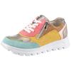 Plateausneaker WALDLÄUFER "H-AJALA", Damen, Gr. 4,5 (37,5), bunt (multi), Veloursleder, Lackleder, Nappaleder, modisch, Schuhe, Schnürer, Halbschuh Komfortschuh in H-Weite (=sehr weit)