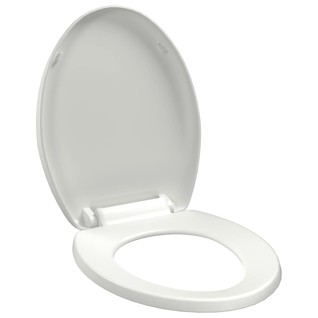 vidaXL Toilettensitz mit Absenkautomatik und Quick-Release-Design Weiß Image