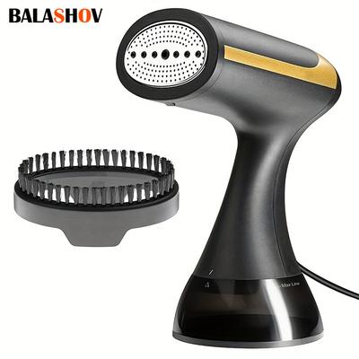 TEMU Balashov Eu Plug Handheld Steamer For Clothes, 1500w Garment Steamer With 300ml , -up, Portable Travel Steam Iron Fabric Wrinkle Remover With Brush, For Home, Travel, Rv Image