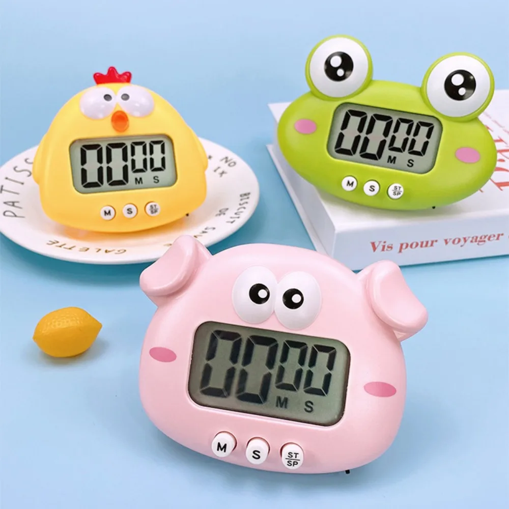 Minuterie de travail d'étude de cuisine de 1 à 99 Minutes, rappel pour magasin, Gadget de cuisine domestique, grenouilles mignonnes, minuterie numérique électronique de cuisine, cadeau