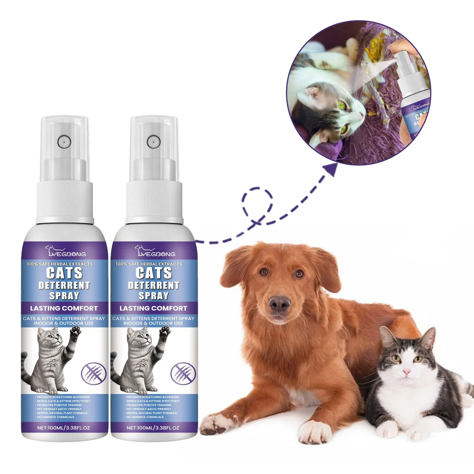 Pet Anti Scratch Spray Anti Nagen Kratzen Training Aid Stop Bites Kauen Schützen Möbel Katze Kratzen Abschreckung Flüssigkeit Image