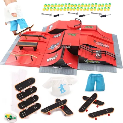 Finger Skate park 10-in-1-Set profession elle Tech-Praxis Deck Plattform Stunt DIY Finger Skateboard Image