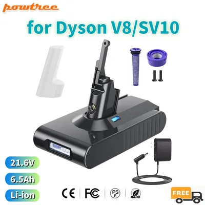 YH5 21,6 V 6500 mAh Ersatzakku für Dyson V8 Absolute Fluffy Pro Animal Motorhead SV10 21700 Akku Image