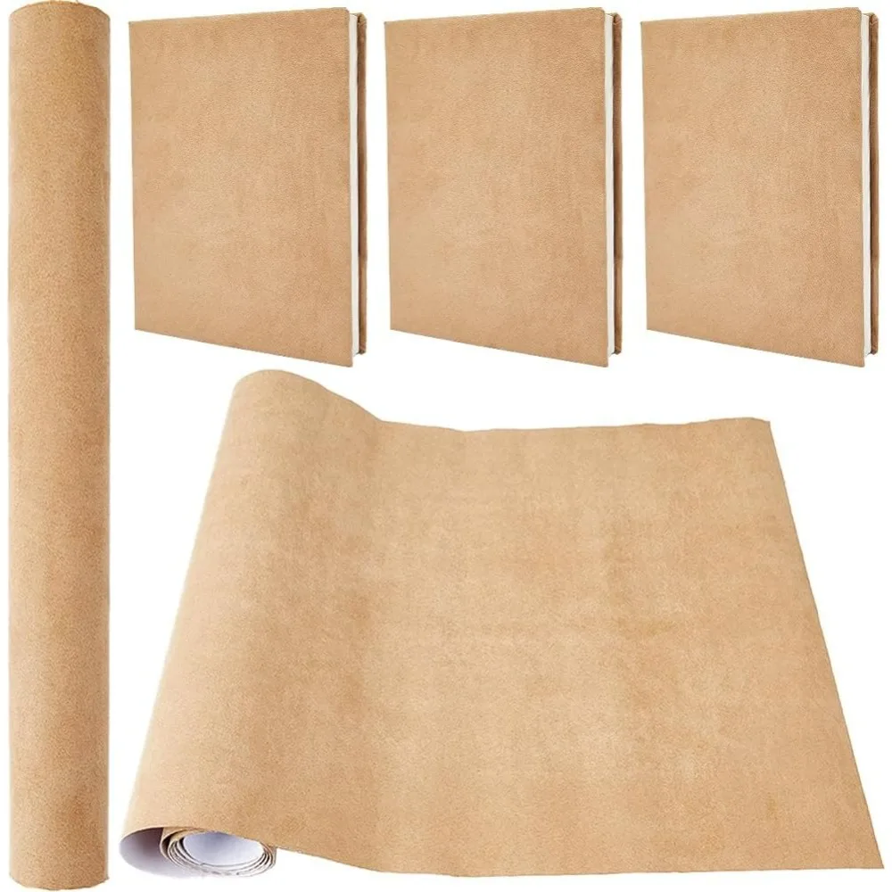 1 Blatt 51 x 11,8 Zoll Wildleder-Buchtuch für Buchbindung, Stoffoberfläche, Papierrückseite, Buchumschlag, Bücher, Album, Scrapbooking, Archiv Image