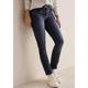 Slim-fit-Jeans CECIL "Style Toronto", Damen, Gr. 28, Länge 30, blau (dunkelblau wash), Denim/Jeans, Obermaterial: 78% Baumwolle, 20% Polyester, 2% Elasthan, casual, slim fit, Jeans, im eleganten Look, Topseller