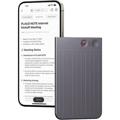 AI Voice Recorder Note Voice Recorder w/Case App Control Transcribe & Summarize with AI Technology,