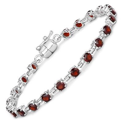 Vira Jewels Armband 925/- Sterling Silber Granat 5,9ct. weiß Weiss Damen Image