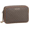 Michael Kors Umhängetasche Jet Set Large EW Crossbody Lux MK Signature Brown Braun Damen