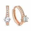 dKeniz Creolen 925/- Sterling Silber Zirkonia weiß Rosé Weiss Damen