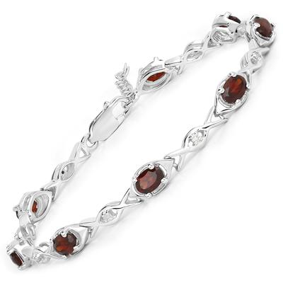 Vira Jewels - Armband 925/- Sterling Silber Granat 4,206 ct. Armbänder & Armreife 1 ct Damen Image