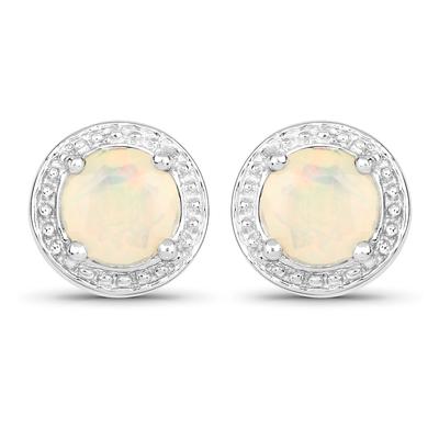 Vira Jewels - Ohrringe 925/- Sterling Silber Opal weiß 0,57 ct. 1 ct Damen